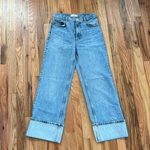 Mango cuffed denim. Size 4.